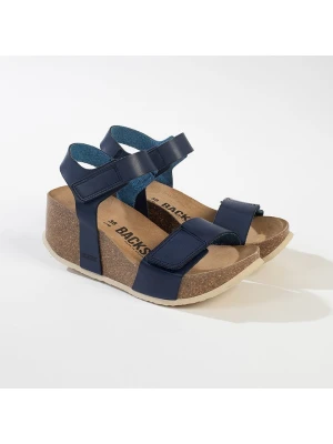 BACKSUN Sandały w kolorze granatowym na koturnie rozmiar: 37