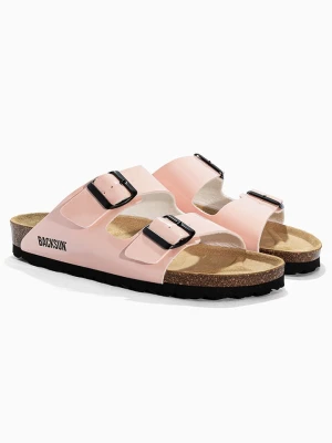 BACKSUN Skórzane klapki "Bali" w kolorze jasnoróżowym rozmiar: 37