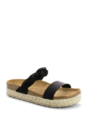 BACKSUN Skórzane klapki w kolorze czarnym rozmiar: 41