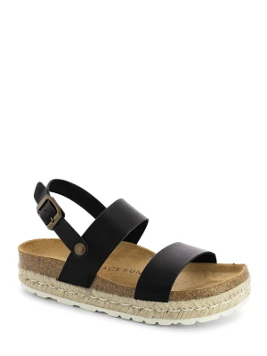 BACKSUN Skórzane sandały "Diadema" w kolorze czarnym rozmiar: 41