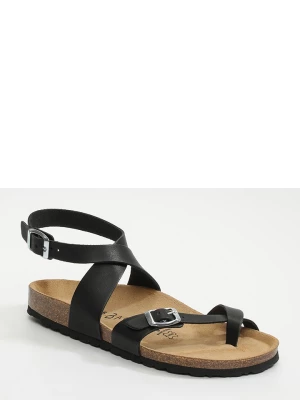 BACKSUN Skórzane sandały "Mala" w kolorze czarnym rozmiar: 37