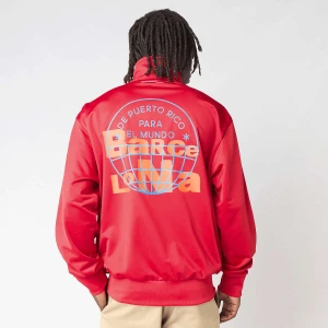 Bad Bunny Firebird Track Top Barcelona adidas Originals czerwony