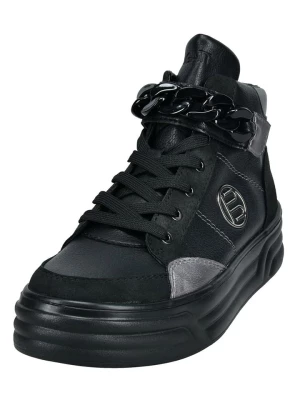 Bagatt Skórzane sneakersy w kolorze czarno-srebrnym rozmiar: 40