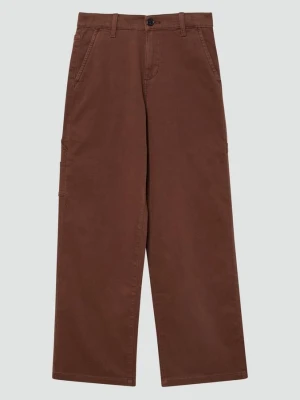 Baggy / Relaxed Fit / Mid Rise / Wide Leg / Worker Style s.Oliver brązowy