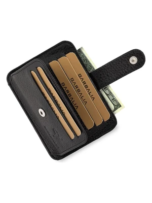 BAGmori Skórzane etui w kolorze czarnym na karty - 11 x 8 x 2 cm rozmiar: onesize