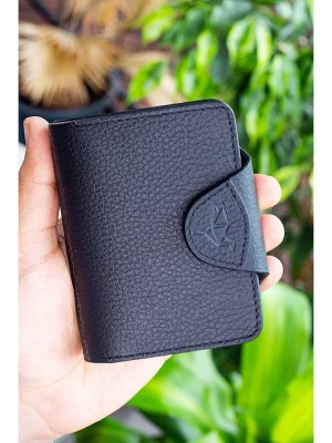 BAGmori Skórzane etui w kolorze czarnym na karty - 8 x 11 x 2 cm rozmiar: onesize