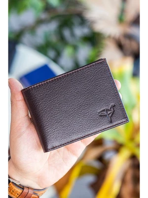 BAGmori Skórzany portfel w kolorze brązowym - 11 x 8 x 2 cm rozmiar: onesize