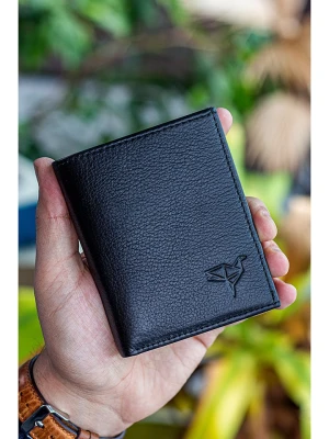 BAGmori Skórzany portfel w kolorze czarnym - 8 x 10 x 2 cm rozmiar: onesize