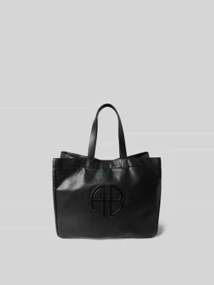 Bags typu Tote z Detal z logo Anine Bing Czarny
