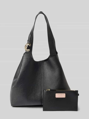 Bags typu Tote z Detal z logo Coccinelle Czarny