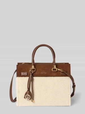 Bags typu Tote z Detal z logo Liu Jo Złamany biały