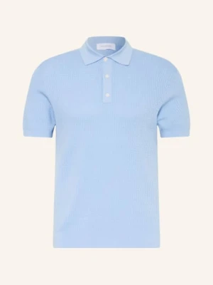 Baldessarini Dzianinowa Koszulka Polo Z Dodatkiem Jedwabiu blau
