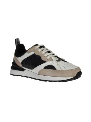 Baldessarini Skórzane sneakersy "Jack" w kolorze biało-czarno-beżowym rozmiar: 45