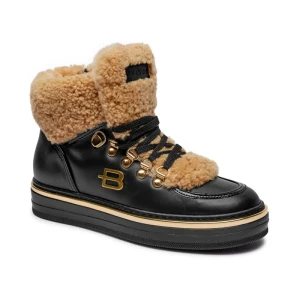 Baldinini Skórzane sneakersy | shearling