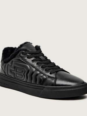 Baldinini Skórzane sneakersy | z dodatkiem wełny