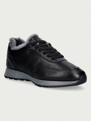 Baldinini sneakersy męskie skórzane czarny