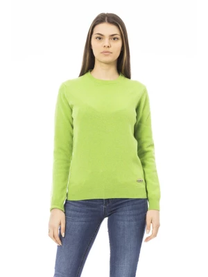 Baldinini Trend Wełniany sweter w kolorze zielonym rozmiar: M