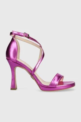 Baldowski sandały skórzane kolor fioletowy