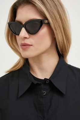 Balenciaga okulary przeciwsłoneczne damskie kolor czarny BB0270S