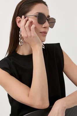 Balenciaga okulary przeciwsłoneczne BB0278S damskie kolor brązowy