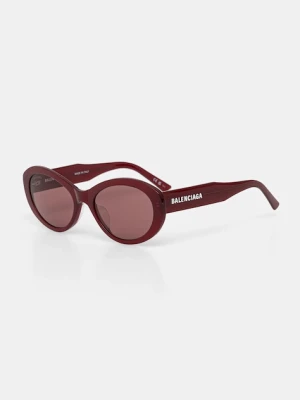 Balenciaga okulary przeciwsłoneczne damskie kolor bordowy BB0446S
