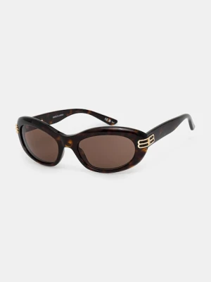 Balenciaga okulary przeciwsłoneczne damskie kolor brązowy BB0431S