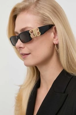 Balenciaga okulary przeciwsłoneczne damskie kolor czarny BB0096S