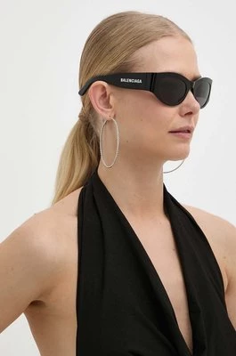 Balenciaga okulary przeciwsłoneczne damskie kolor czarny BB0330SK