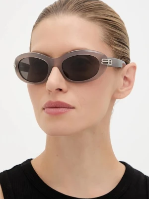 Balenciaga okulary przeciwsłoneczne damskie kolor szary BB0431S