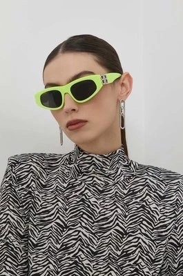 Balenciaga okulary przeciwsłoneczne damskie kolor zielony