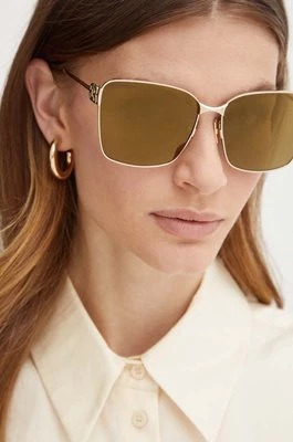 Balenciaga okulary przeciwsłoneczne damskie kolor złoty BB0338SK