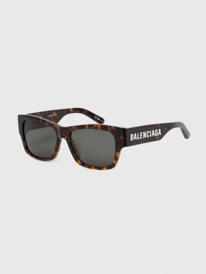 Balenciaga okulary przeciwsłoneczne kolor brązowy BB0262SA