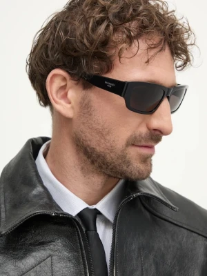 Balenciaga okulary przeciwsłoneczne męskie kolor czarny BB0366S