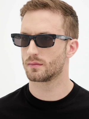 Balenciaga okulary przeciwsłoneczne męskie kolor niebieski BB0422S