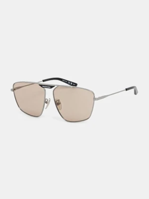 Balenciaga okulary przeciwsłoneczne męskie kolor srebrny BB0246SA