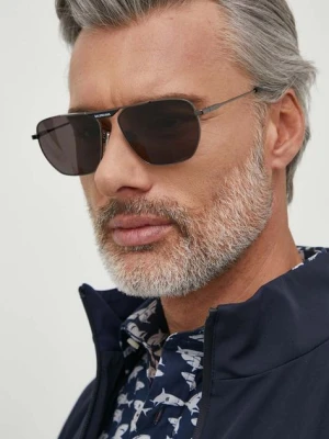 Balenciaga okulary przeciwsłoneczne męskie kolor szary BB0298SA