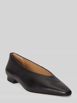 Balerina z naturalnej skóry bydlęcej Lauren Ralph Lauren Czarny