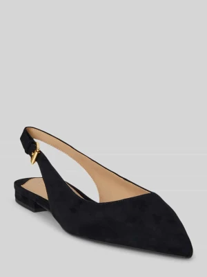 Balerina z naturalnej skóry welurowej Lauren Ralph Lauren