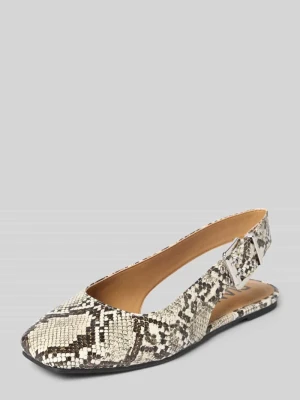 Balerina z odkrytą piętą Bianco