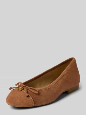 Balerina ze skóry model 'Piper' Michael Kors Koniakowy