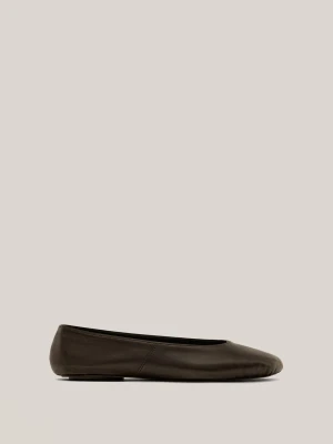 Balerinki Ze Skóry Soft - Edycja Limitowana - Brązowy - - Massimo Dutti - Kobieta