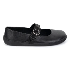 Baleriny barefoot damskie Olivier 1770POL skórzane buty z klamerką czarne