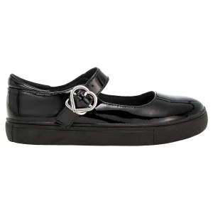Czarne eleganckie baleriny dziewczęce z lakierowanej skóry Bartek 83006-31