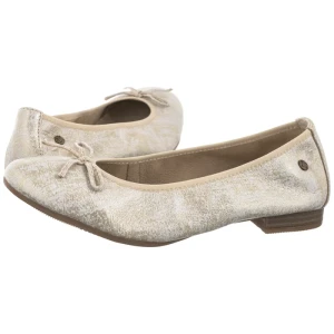 Baleriny Beżowe/Złote P6800-26/00-0 (MA1540-a) Maciejka