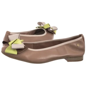 Baleriny Brązowe P6801-14/00-0 (MA1369-b) Maciejka