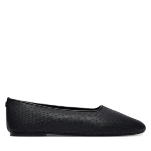 Baleriny Calvin Klein Oblique Ballerina Cut Lth HW0HW03033 Czarny