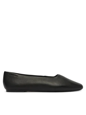 Baleriny Calvin Klein Round Ballerina Lth HW0HW02943 Czarny