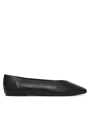 Baleriny Calvin Klein Square Ballerina Aop Lth HW0HW02936 Czarny