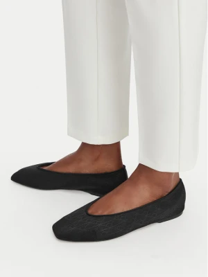 Baleriny Calvin Klein Square Ballerina Aop Mesh HW0HW02937 Czarny