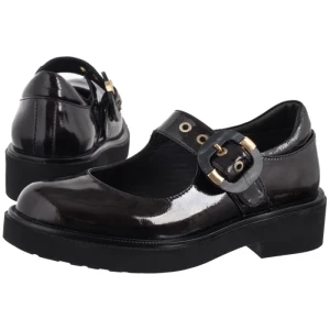 Baleriny Czarne V473-01525-04BLA (VE877-a) Venezia